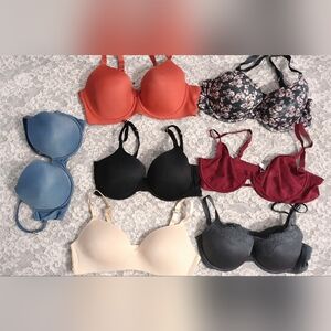 Women's Intimates Collection Set Of 7 Auden & Joyspun Bras 40D